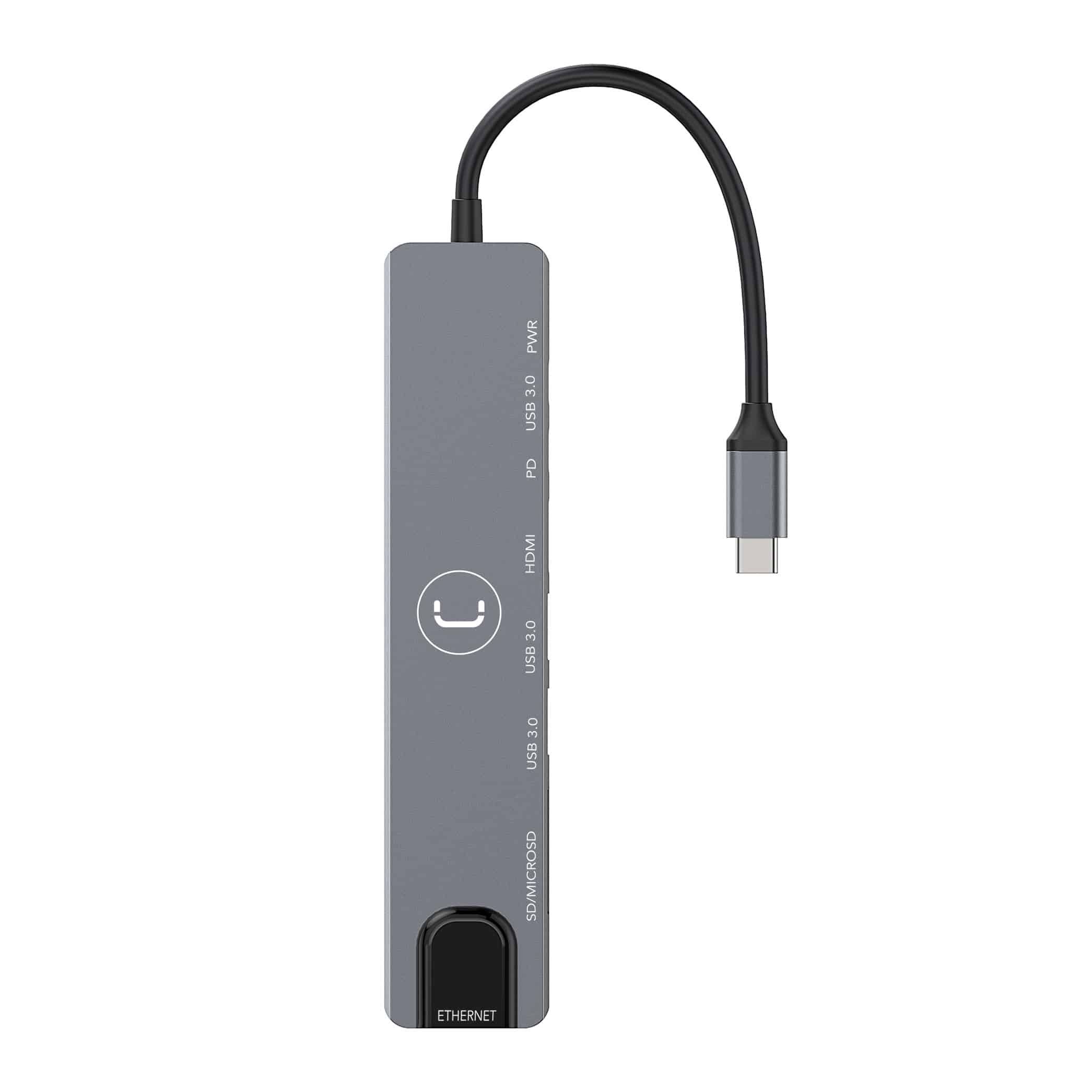 HUB USB Tipo C 8 en 1 Unno Tekno N/P: HB1109SV - PC Mania