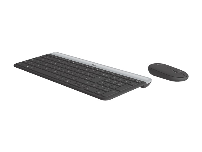 Kit de Teclado y Mouse Logitech Slim Inalámbrico MK470 Negro Inglés N/P: 920-009437 - PC Mania