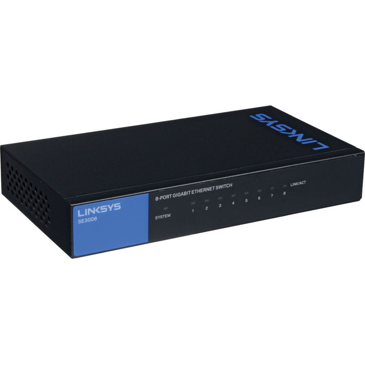 Switch Linksys 8 Puertos Gigabit N/P: SE3008 - PC Mania