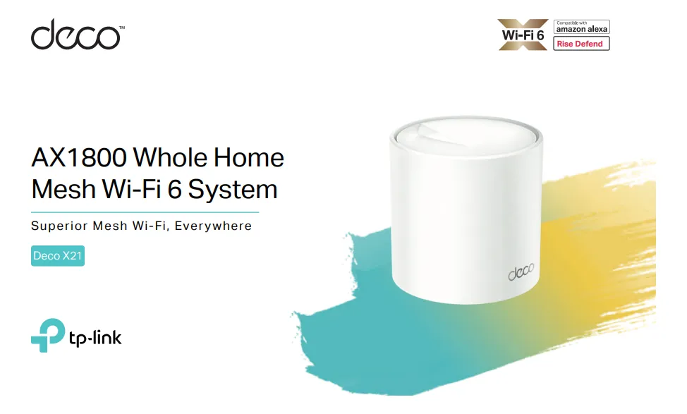 Router WiFi 6 Mesh TP-Link AX1800 Mod. DECO X21 (1 PACK) - PC Mania