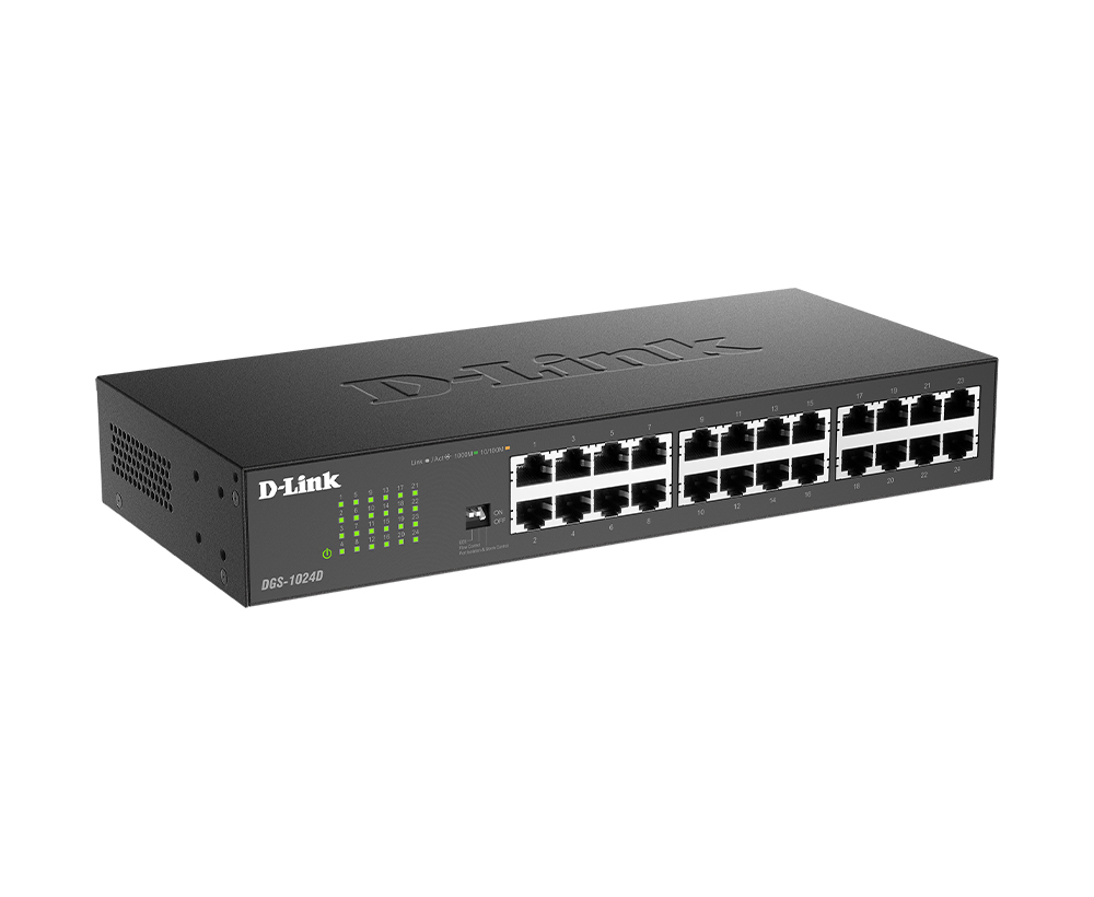 Switch D-Link 16 Puertos Gigabit no Administrable N/P: DGS-1024D - PC Mania