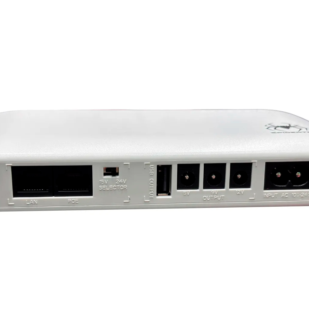 Mini UPS Spidertec 10400mAh/21W/5V-9V-12V/PoE 15V-24V/USB Mod. DC1021P - PC Mania