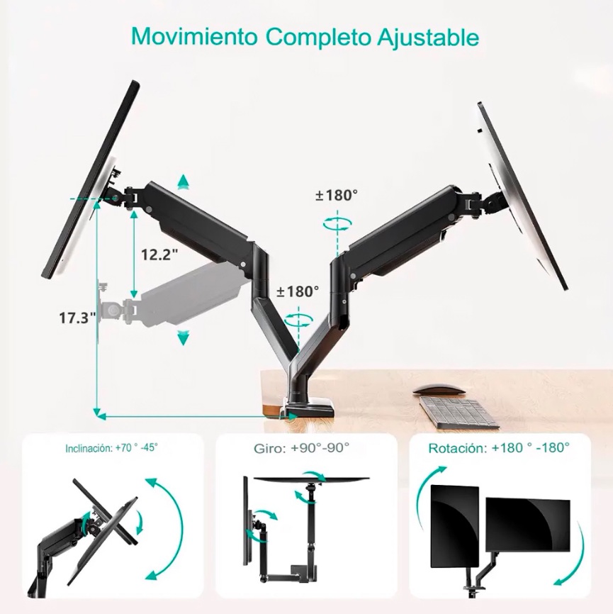 Base de Monitor-TV Veltum MK2 Doble Brazo12