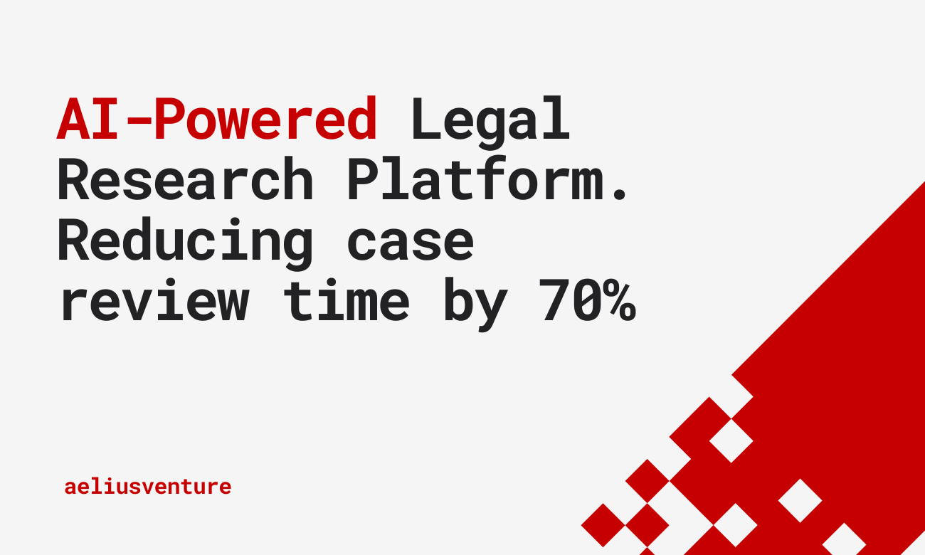 An AI-Powered Legal Research Platform. Reducing case review time by 70%