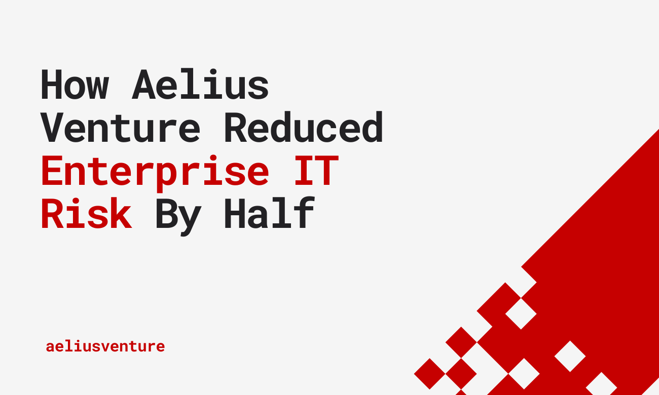 How Aelius Venture Reduced Enterprise IT Risk By Half