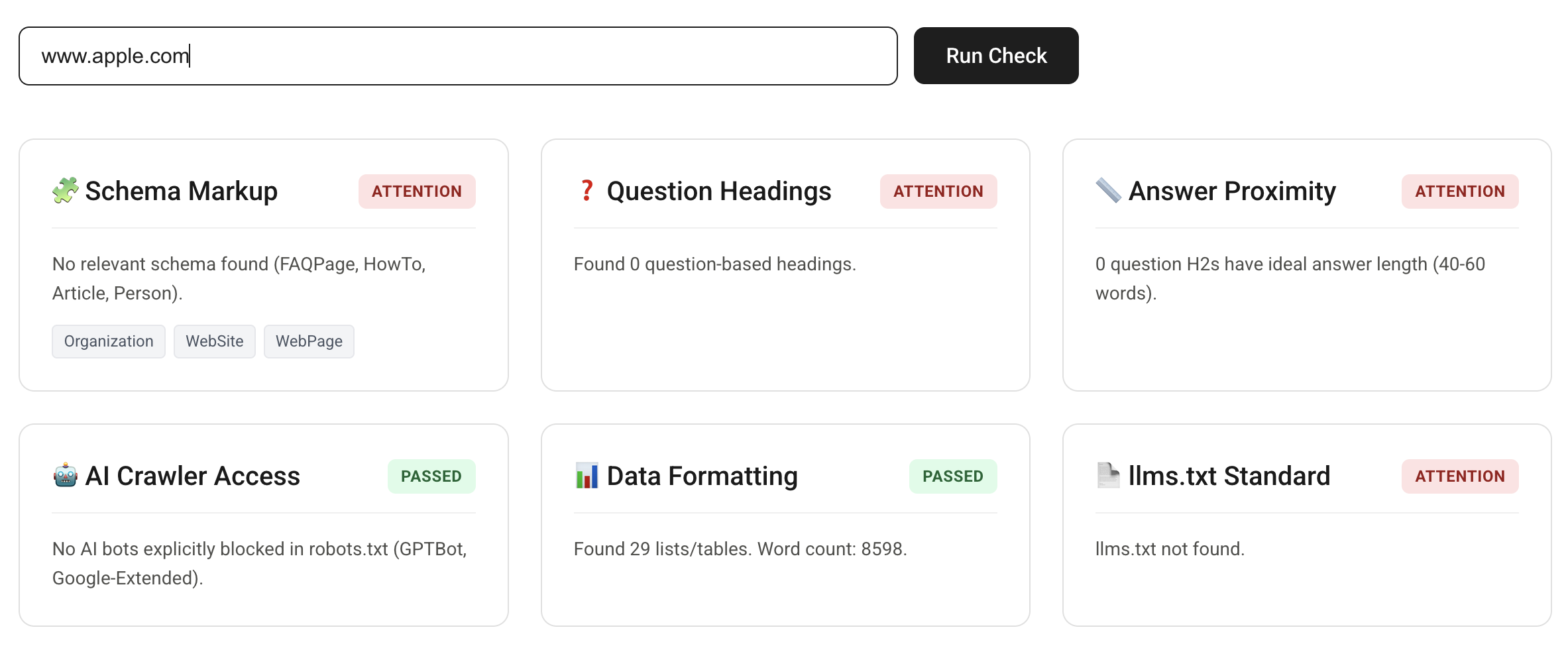 Technical AEO Site Audit