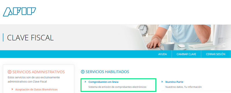 comprobantes en linea afip rcel