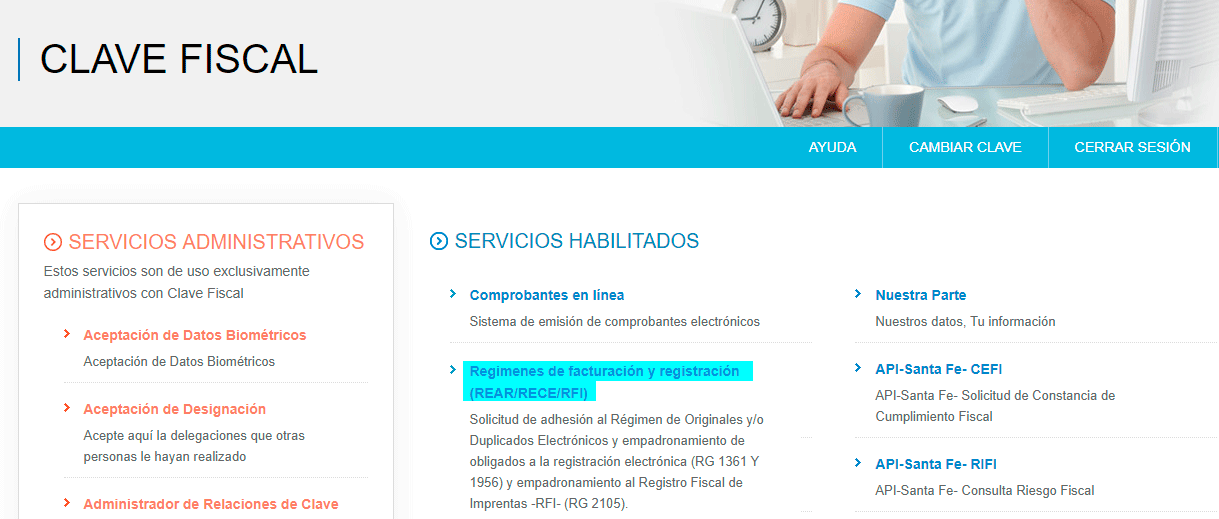 Regímenes de facturación registración AFIP