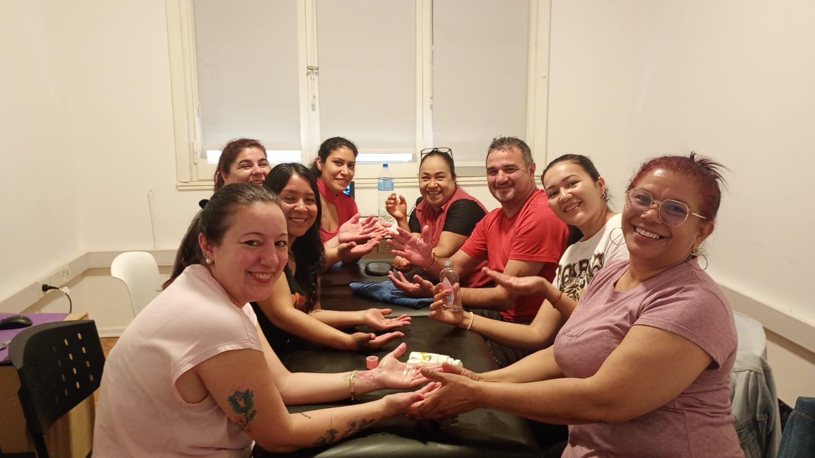 Alumnos de AFOSA en práctica de clase