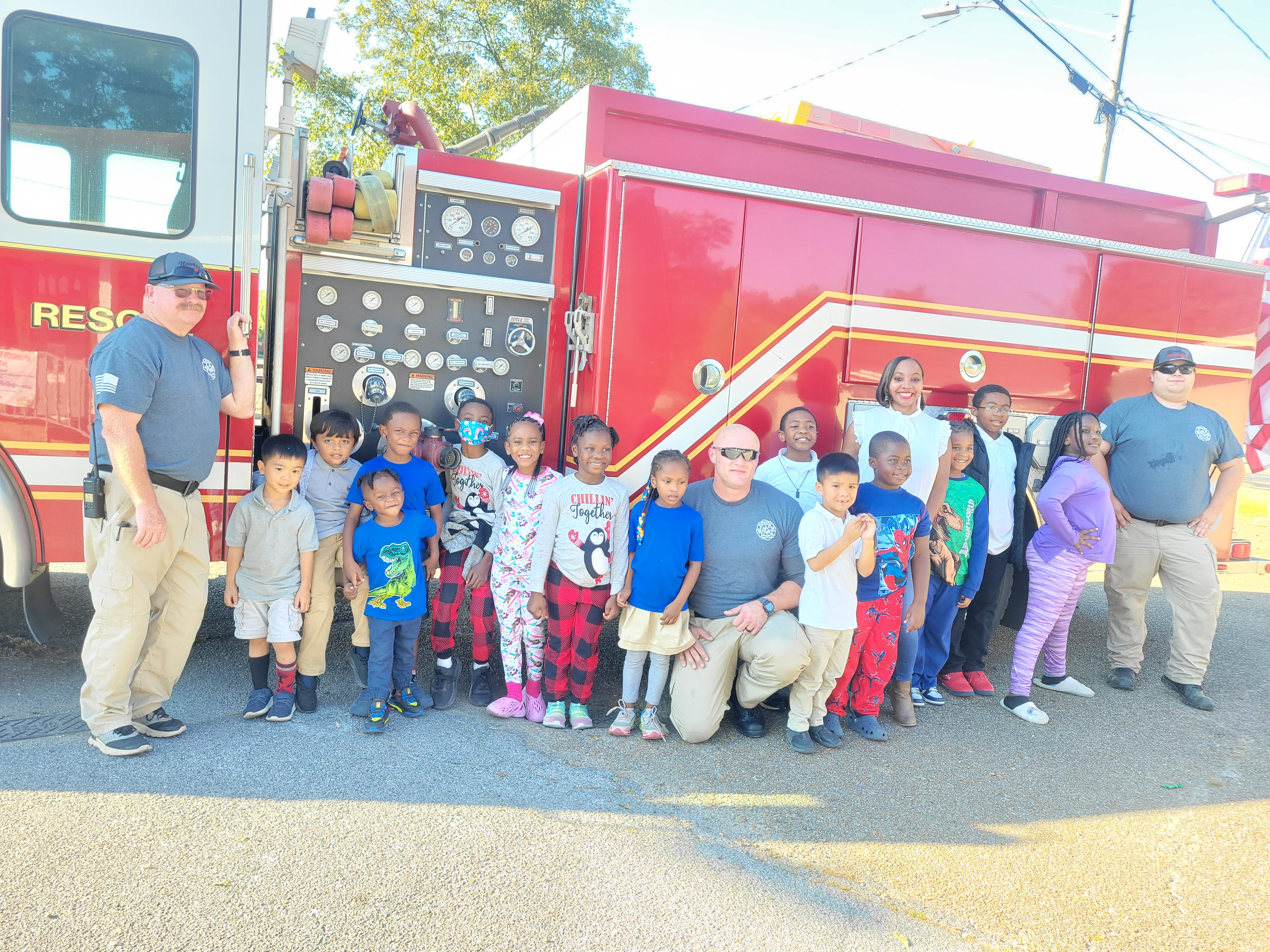 Newton City Firefighters visit Afternoon Adventure for Fire Prevention Month