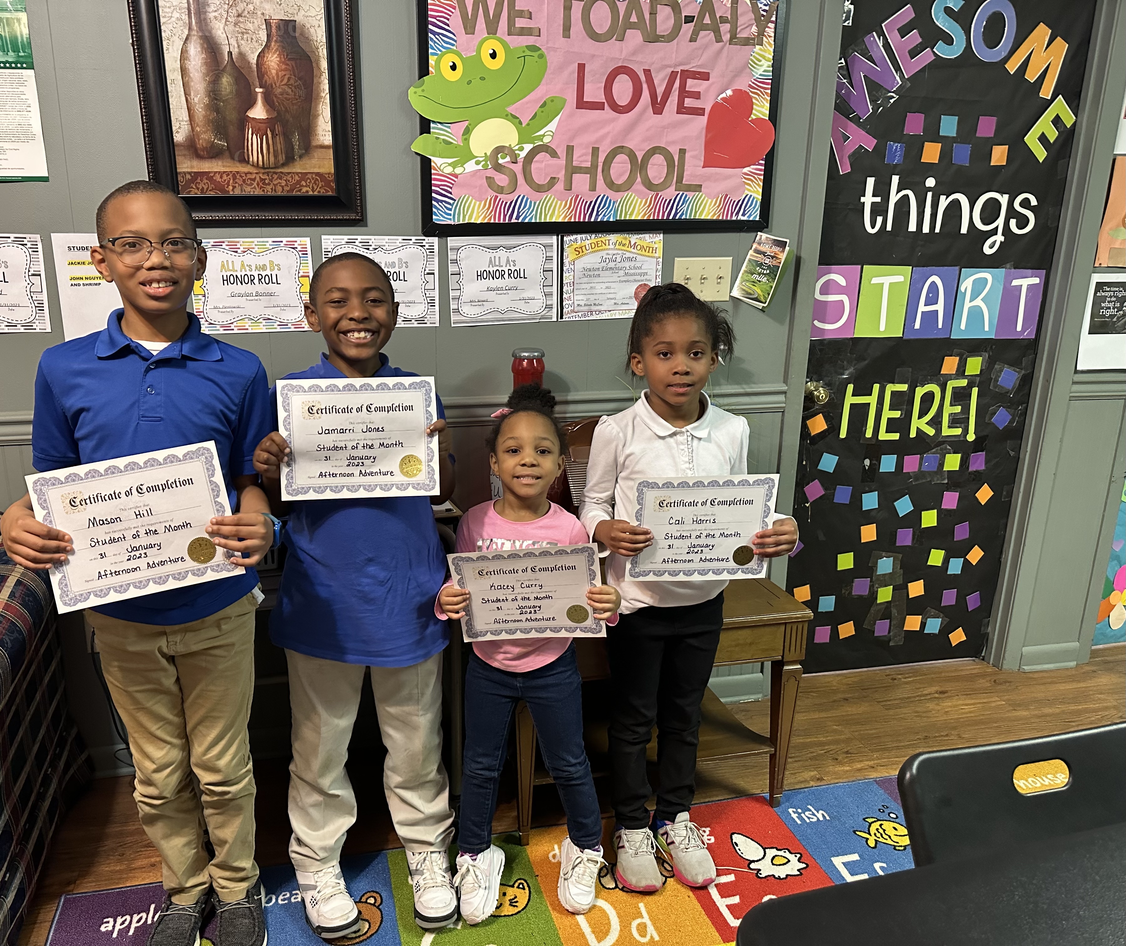 January 2023 Star Students of the Month
