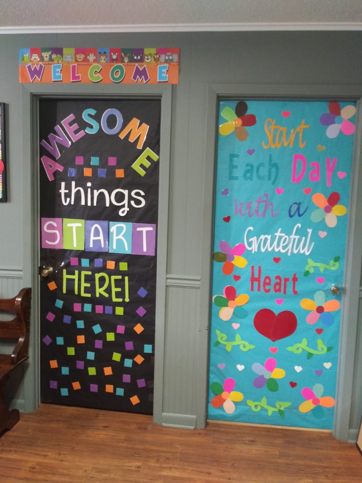 Room Two and Three Door Decorations