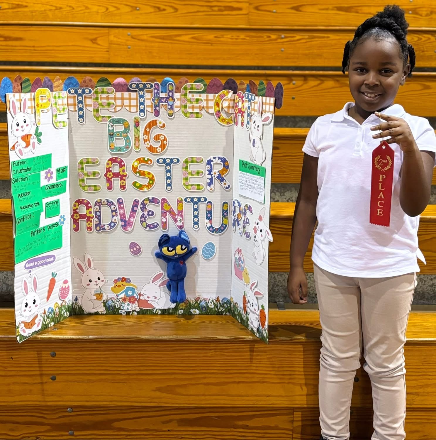 We’re so proud of Cor’Myea for earning 2nd Place at the Reading Book Fair! 📚✨