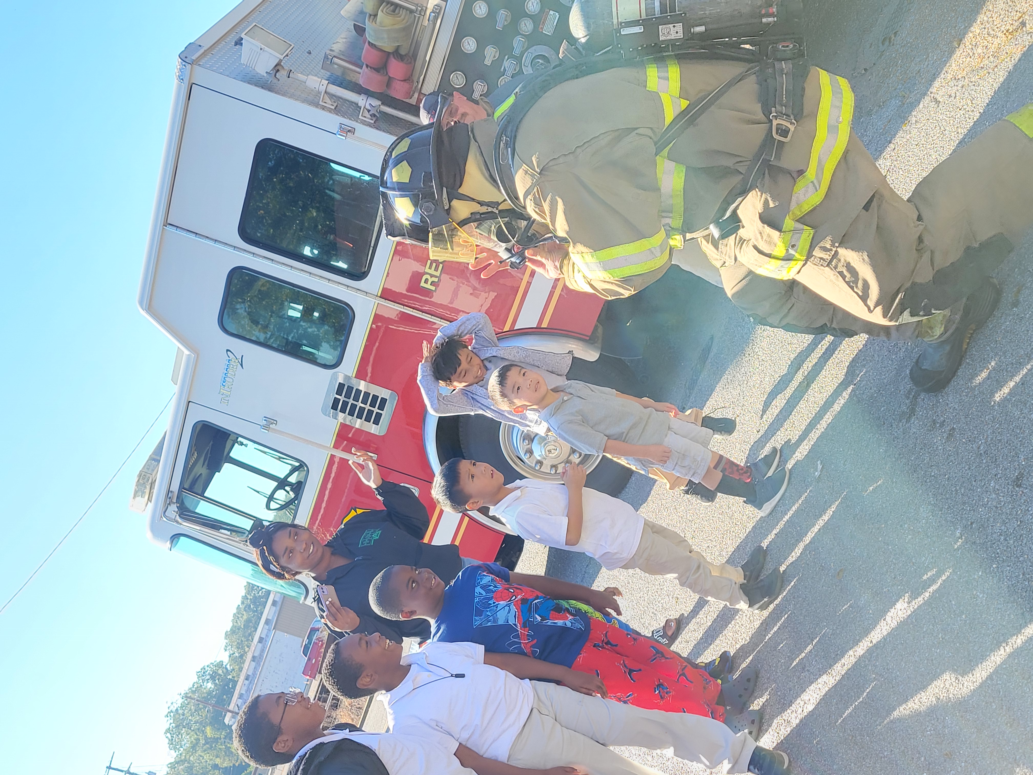 Newton City Firefighters visit Afternoon Adventure for Fire Prevention Month