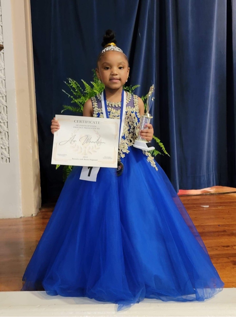 Ava Woodson, attends Afternoon Adventure Learning Center, won NES Pre-K Beauty 2022!