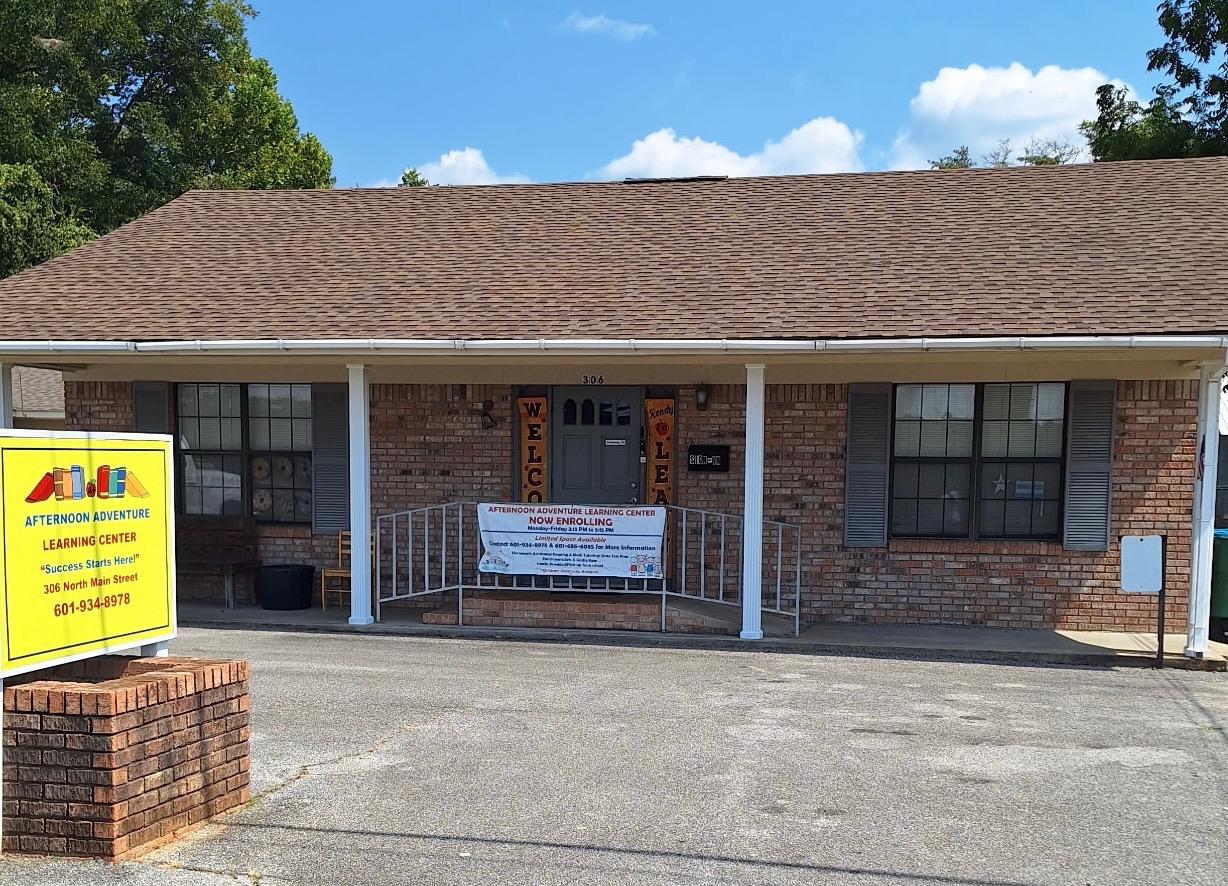 Front entrance and sign at Afternoon Adventure Learning Center