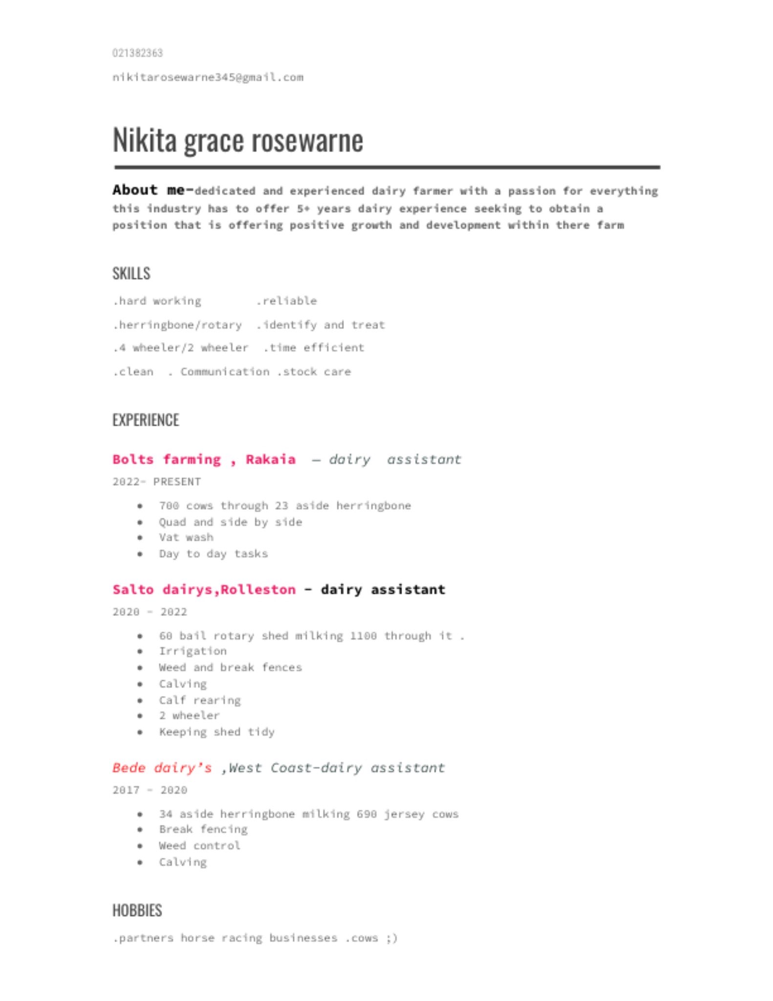 Ag Assist - Nikita Rosewarne