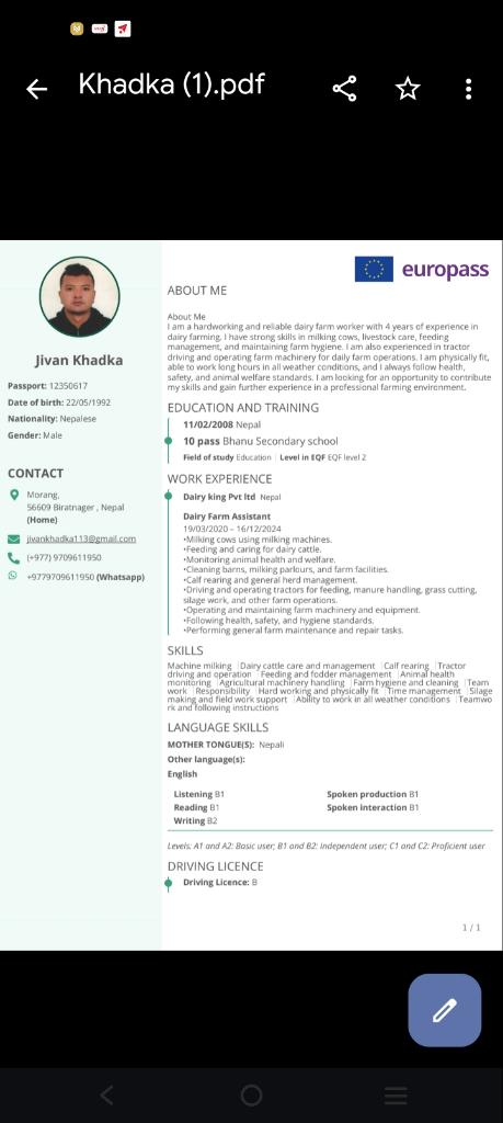 Ag Assist - Dairy Farm Assistant: Herd Management and Equipment Operation in Biratnagar, Nepal