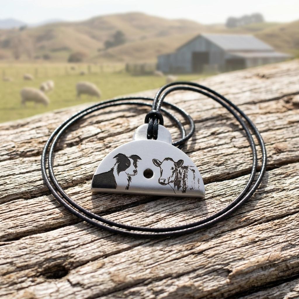 Shepherds Whistle - Stainless Steel Engraved Pendant