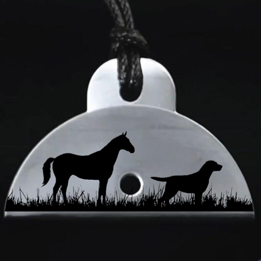 Ag Assist - Shepherds Whistle - Stainless Steel Engraved Pendant
