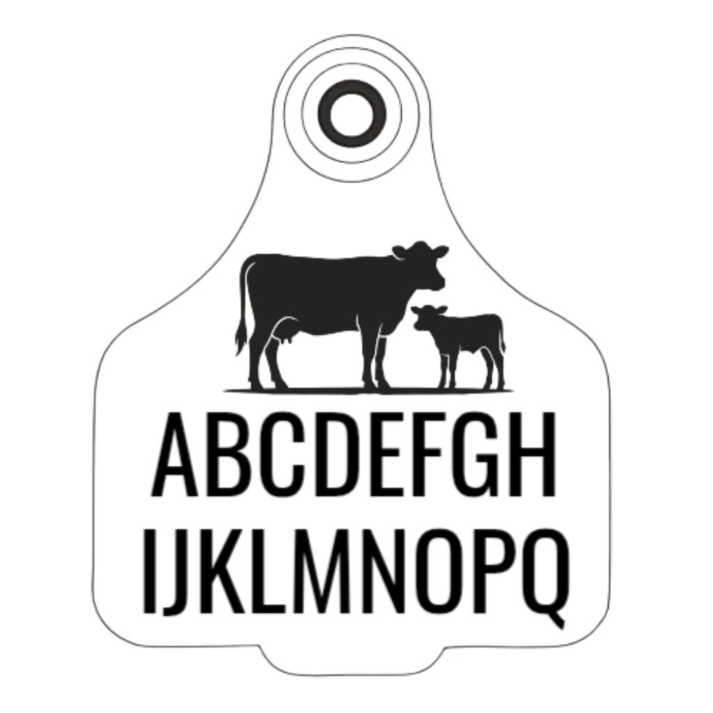 Ag Assist - Cattle Ear Tag Keyring - Custom Engraved Keychain & Luggage Tag