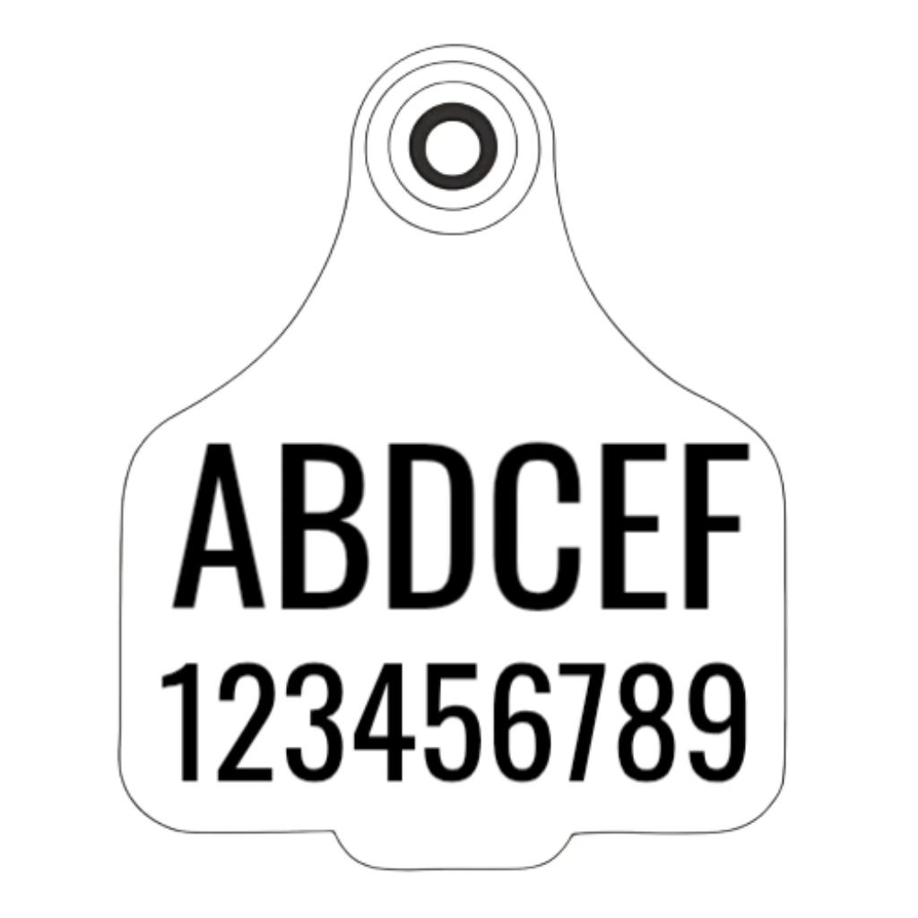 Ag Assist - Cattle Ear Tag Keyring - Custom Engraved Keychain & Luggage Tag