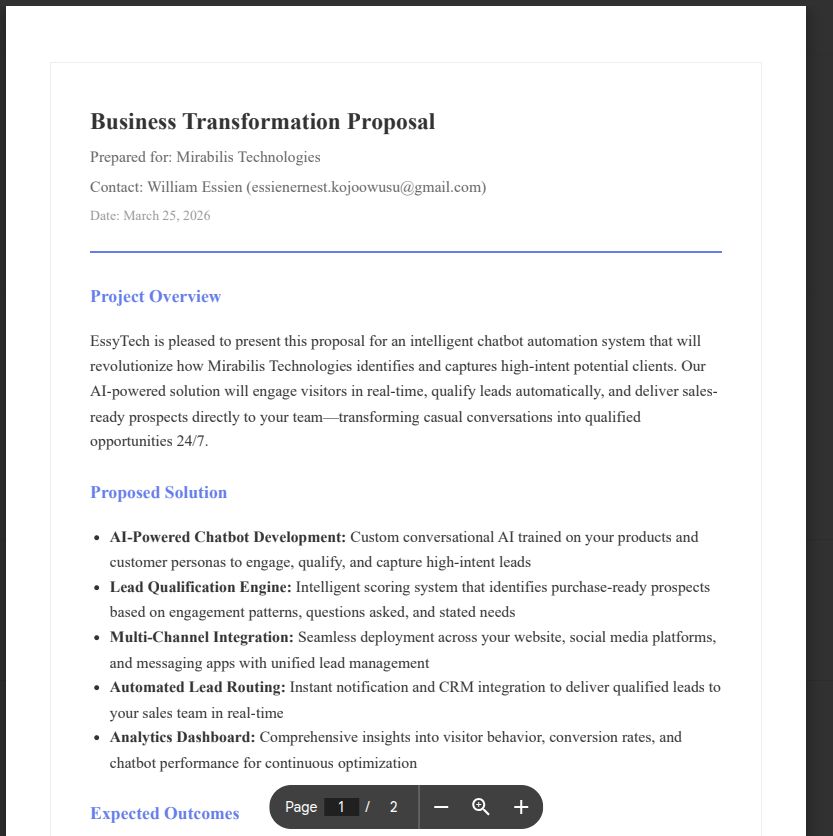 Automated Lead Qualifier system project photo 5