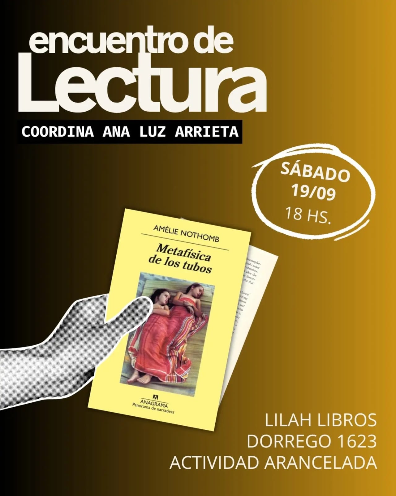 Imagen de Encuentro de lectura | Metafísica de los tubos