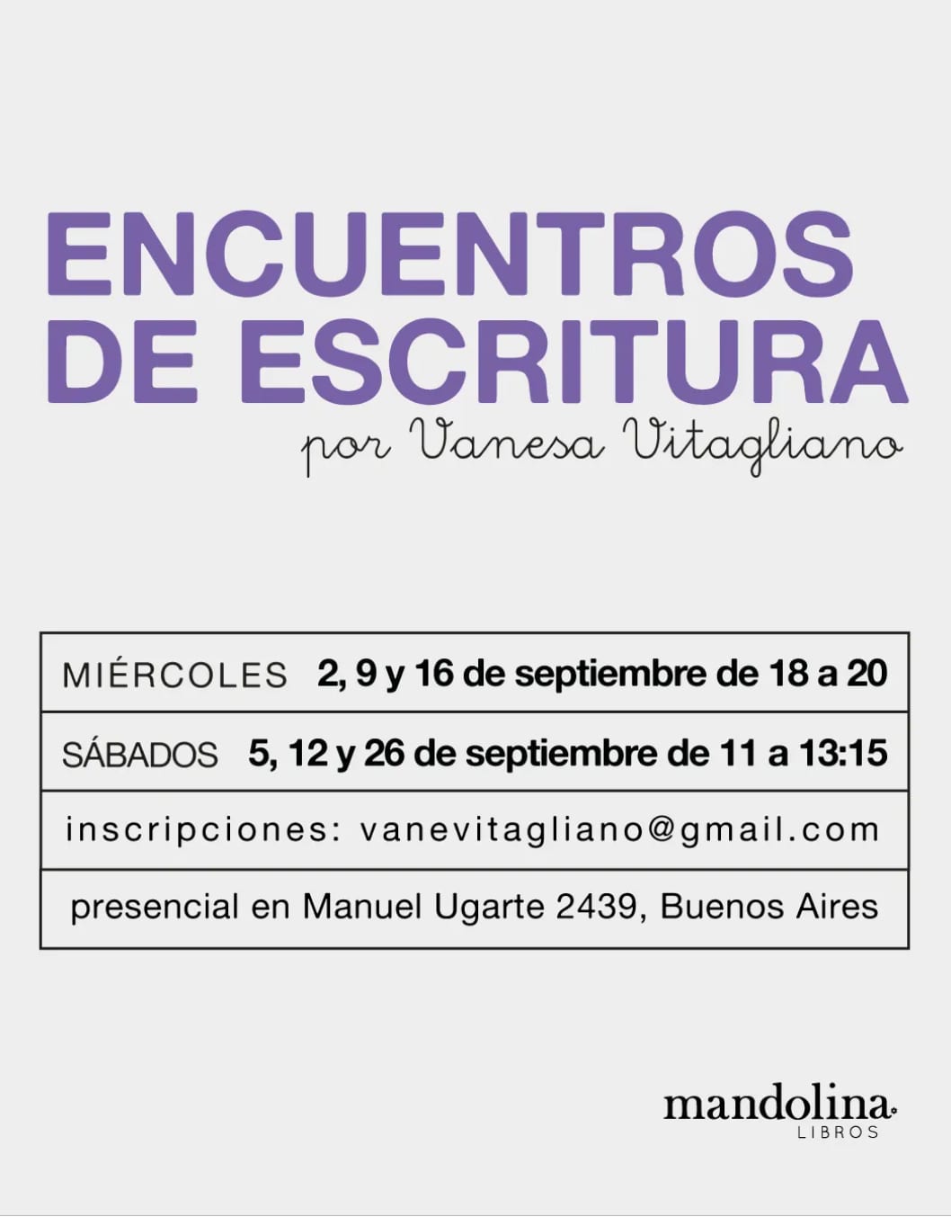 Imagen de Encuentros de escritura - Vanesa Vitagliano