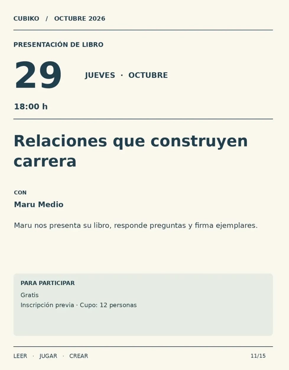 Imagen de Presentación: "Relaciones que construyen carreras"