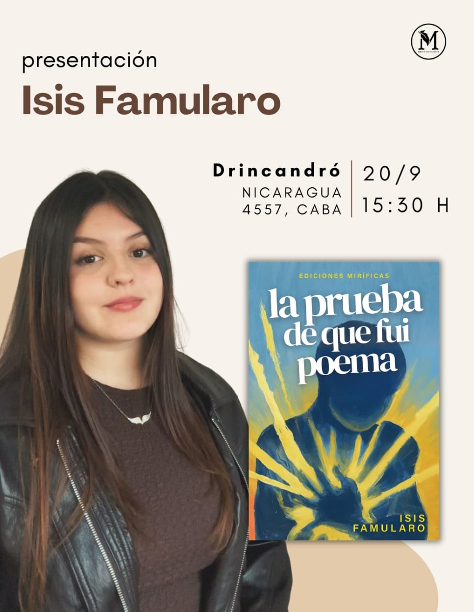 Imagen de Presentación "La prueba que fui poema" de Isis Famularo