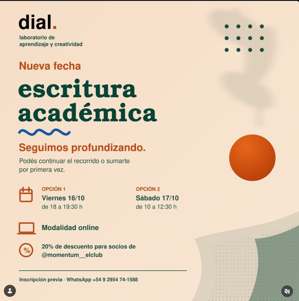 Imagen de Escritura académica - On line - Viernes