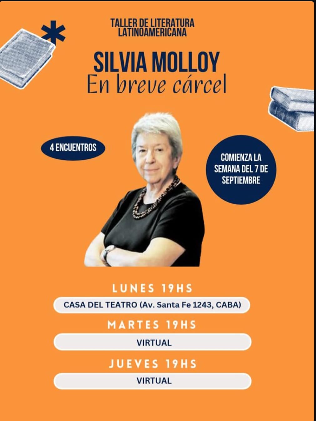 Imagen de Taller de literatura - En breve cárcel - Sylvia Molloy - Virtual opción 1