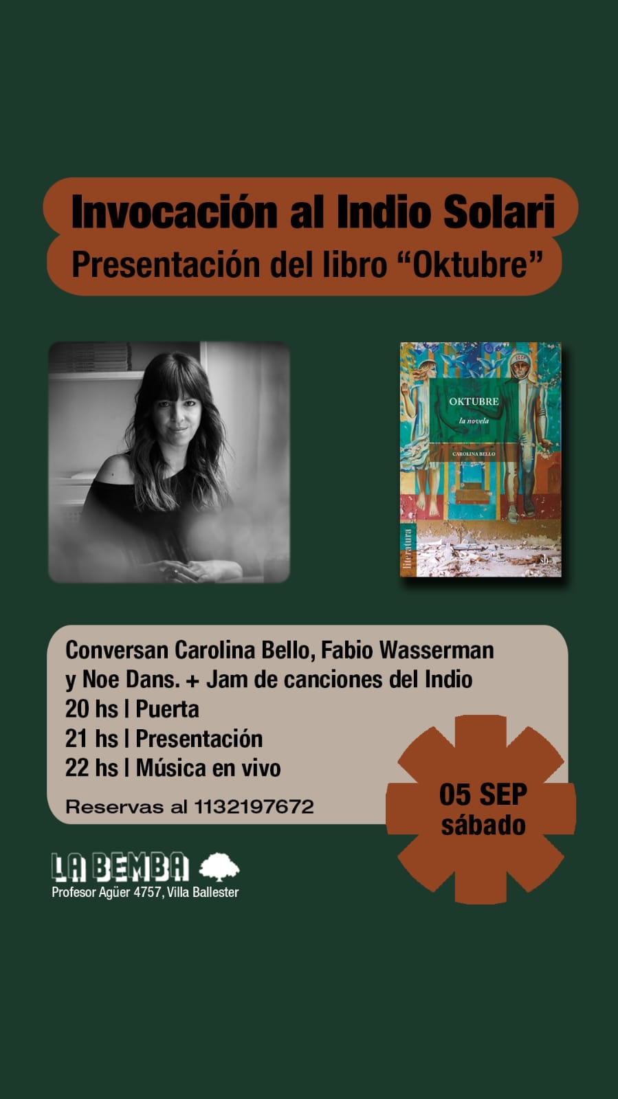 Imagen de Invocación al Indio Solari - Presentación del libro "Oktubre"