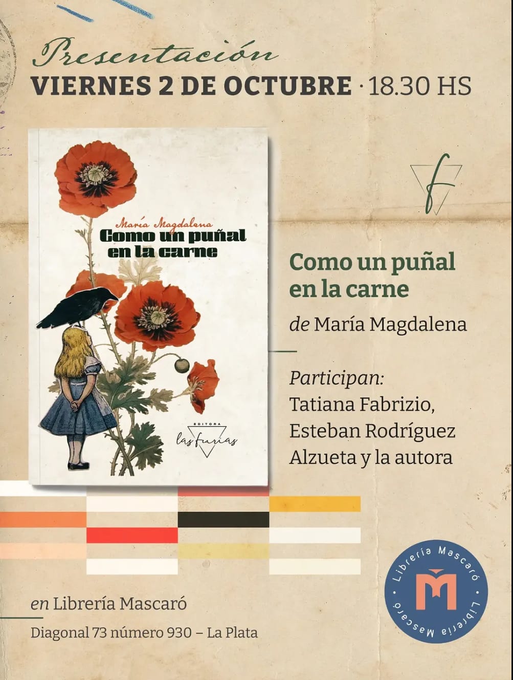 Imagen de Presentación: "Como un puñal en la carne" de María Magdalena