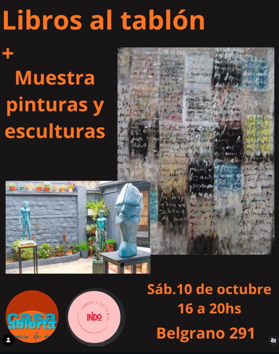 Imagen de Libros al tablón + Muestra de pinturas y esculturas
