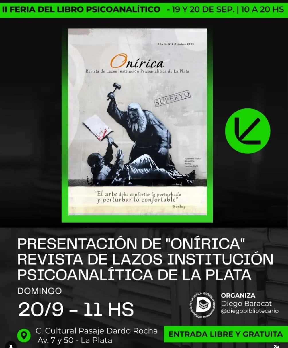 Imagen de 2da Feria del Libro psicoanalítico de La Plata - Presentación de "Onírica"