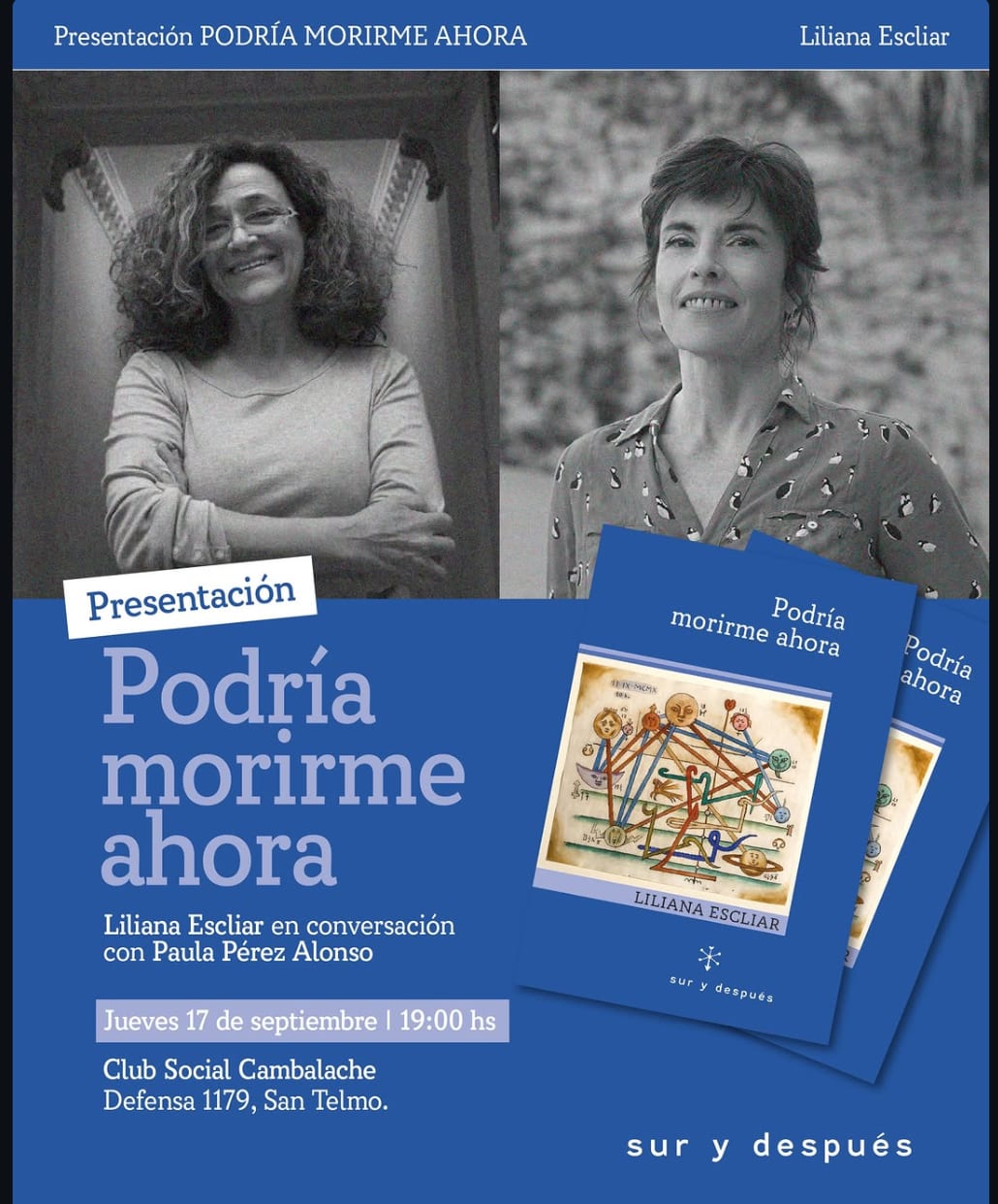 Imagen de Presentación "Podría morirme ahora" de Liliana Escliar