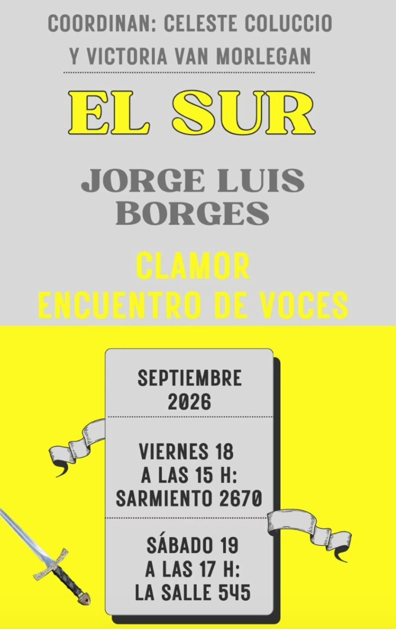 Imagen de Club de lectura: "El sur" Jorge Luis Borges - 18/9