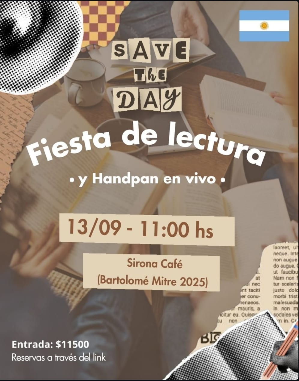 Imagen de Save The Day -  Fiesta de lectura - Sirona Café