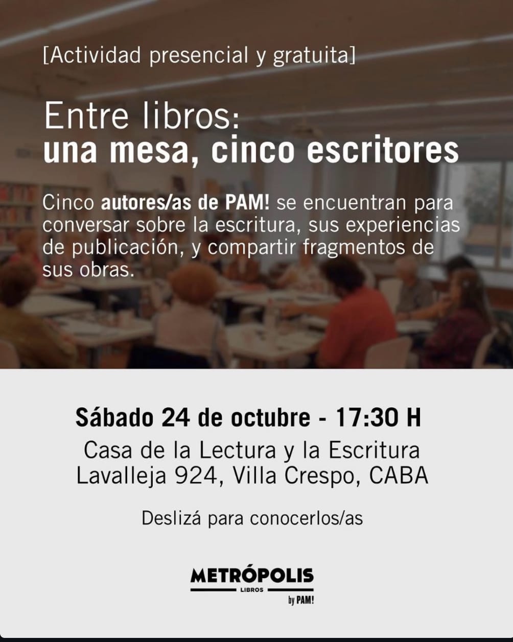 Imagen de Entre libros: Una mesa, cinco escritores