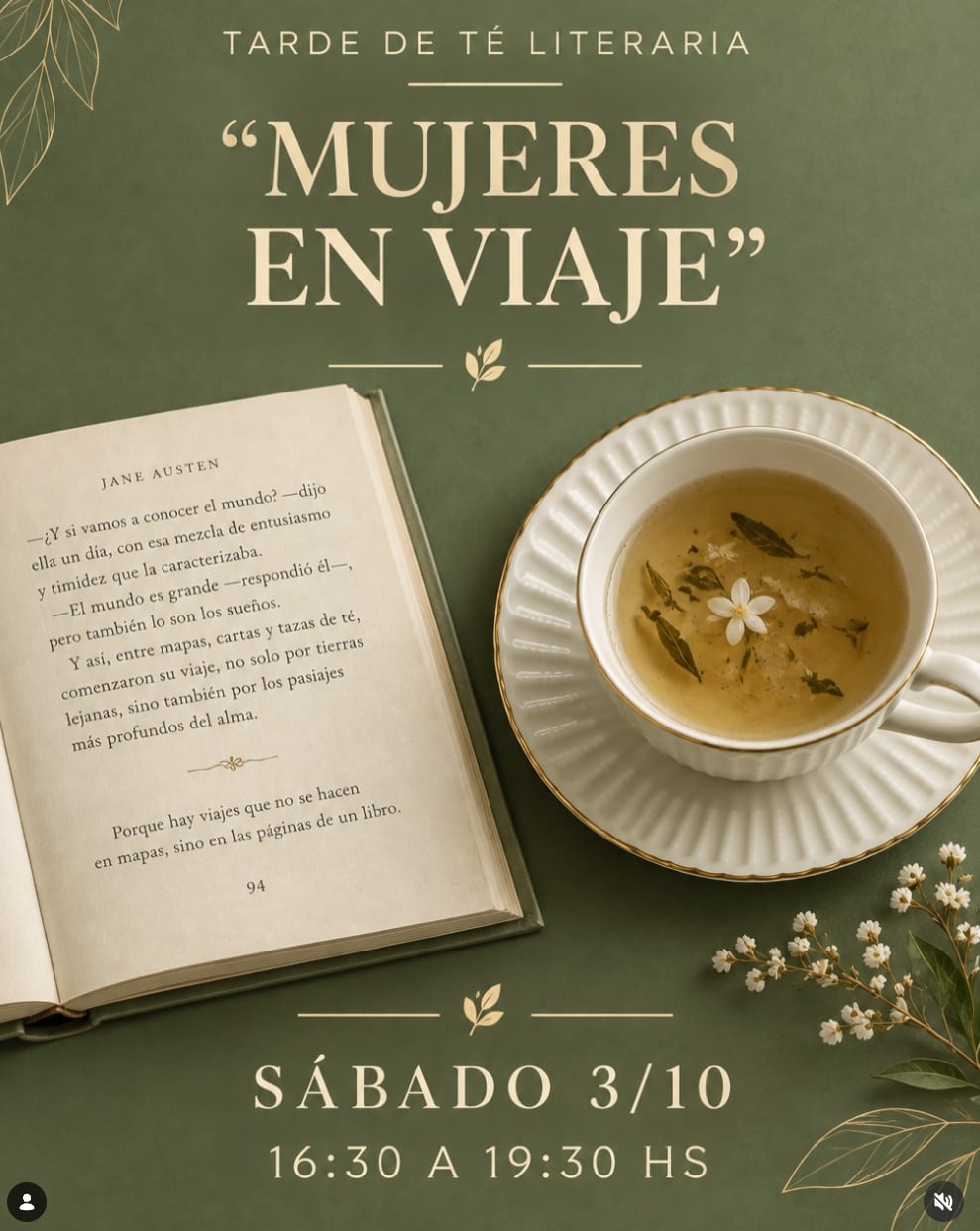 Imagen de Tarde de té literaria - "Mujeres de viaje"