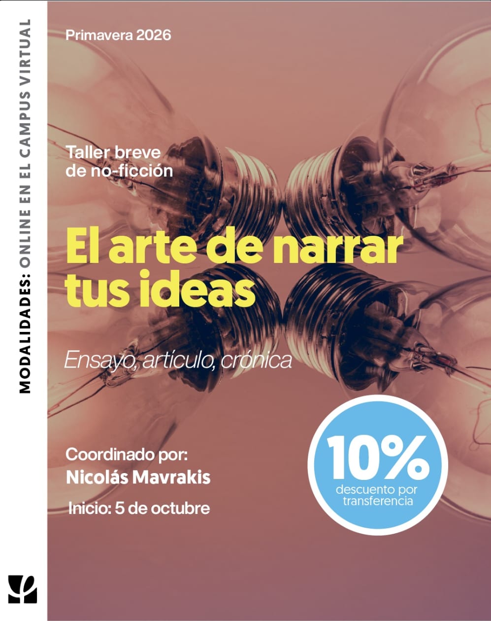 Imagen de Taller breve de no ficción - "El arte de narrar tus ideas"