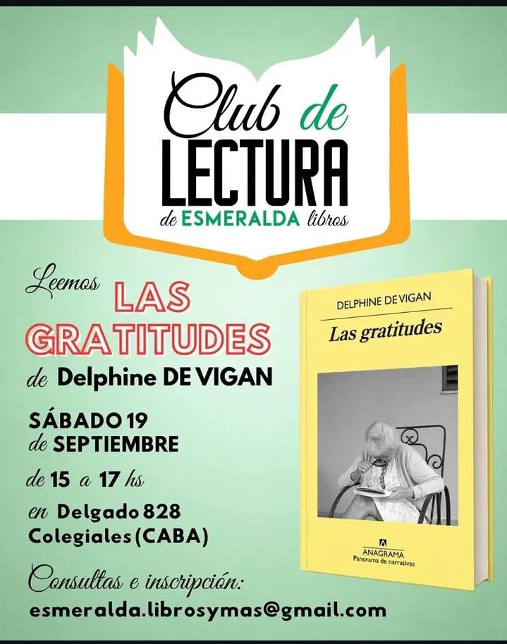 Imagen de Club de lectura - Esmeralda libros - Las Gratitudes