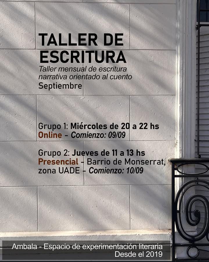 Imagen de Taller de escritura narrativa - Ambala - ON LINE