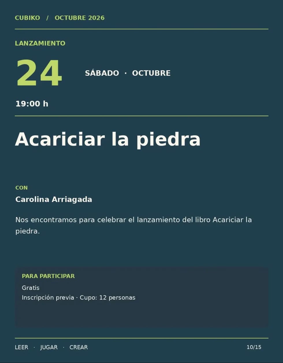 Imagen de Presentación "Acariciar la piedra"