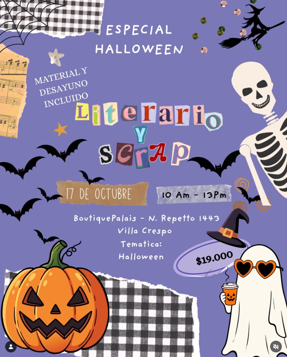 Imagen de Taller literario y Scrap - Especial Halloween