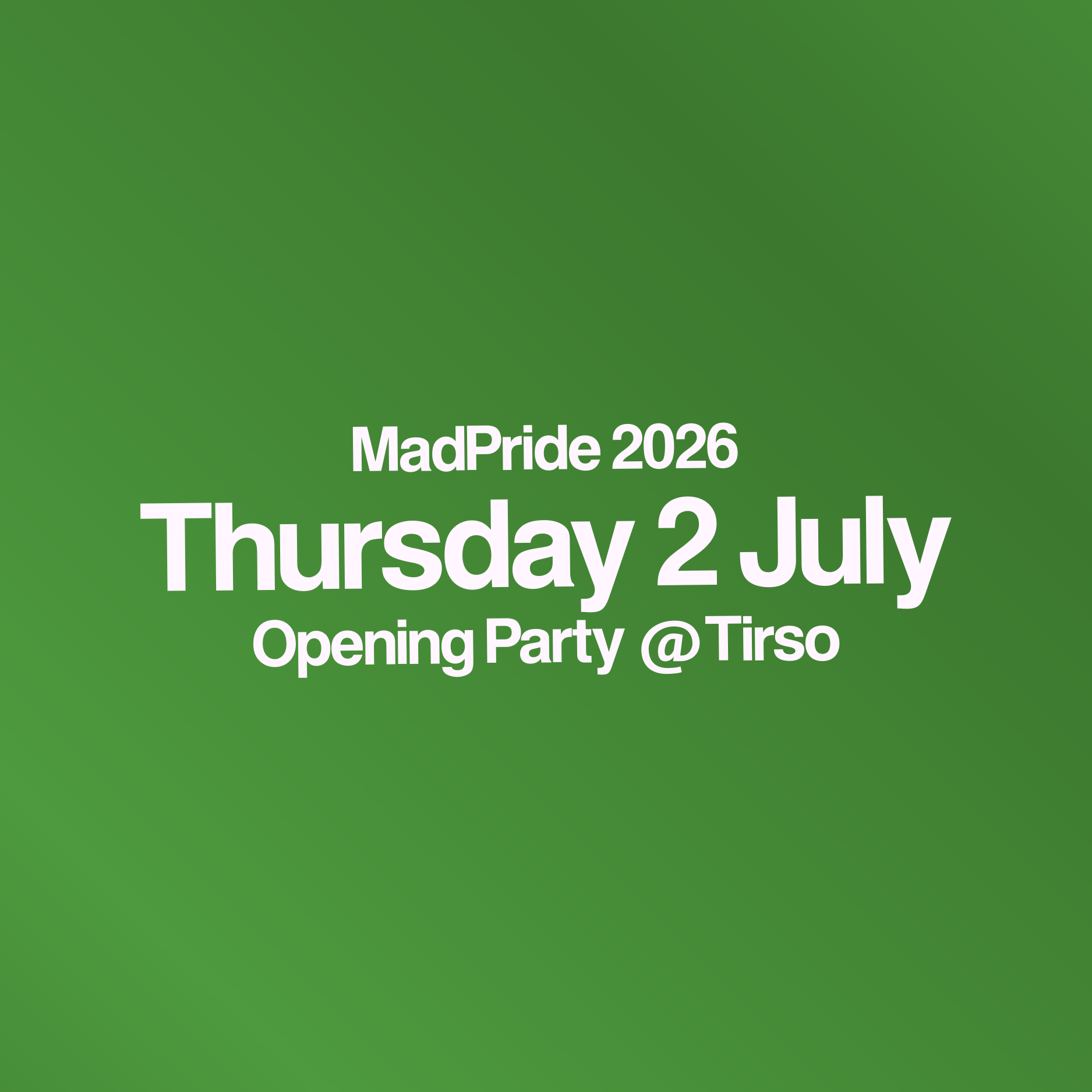 MadPride 2026 - Opening party