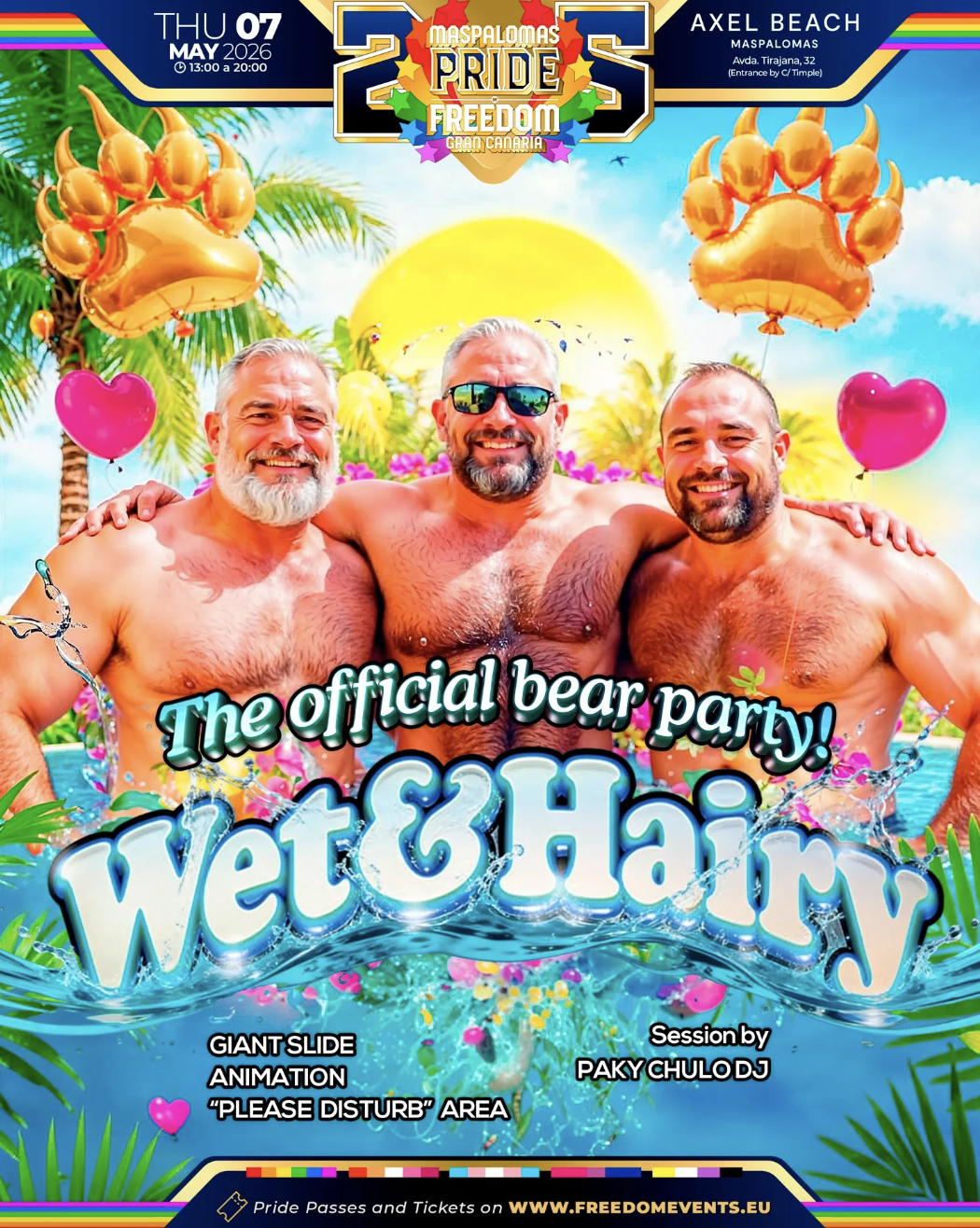 Wet & Hairy, the official bear pool party