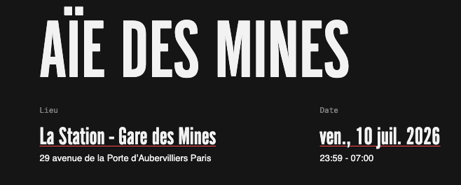 AÏE DES MINES